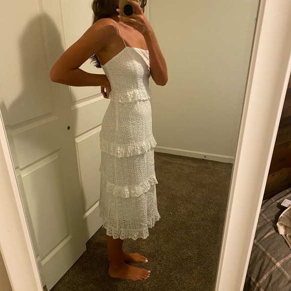 Impeccable Pig White Eyelet Midi Dress - Picture 2 of 5